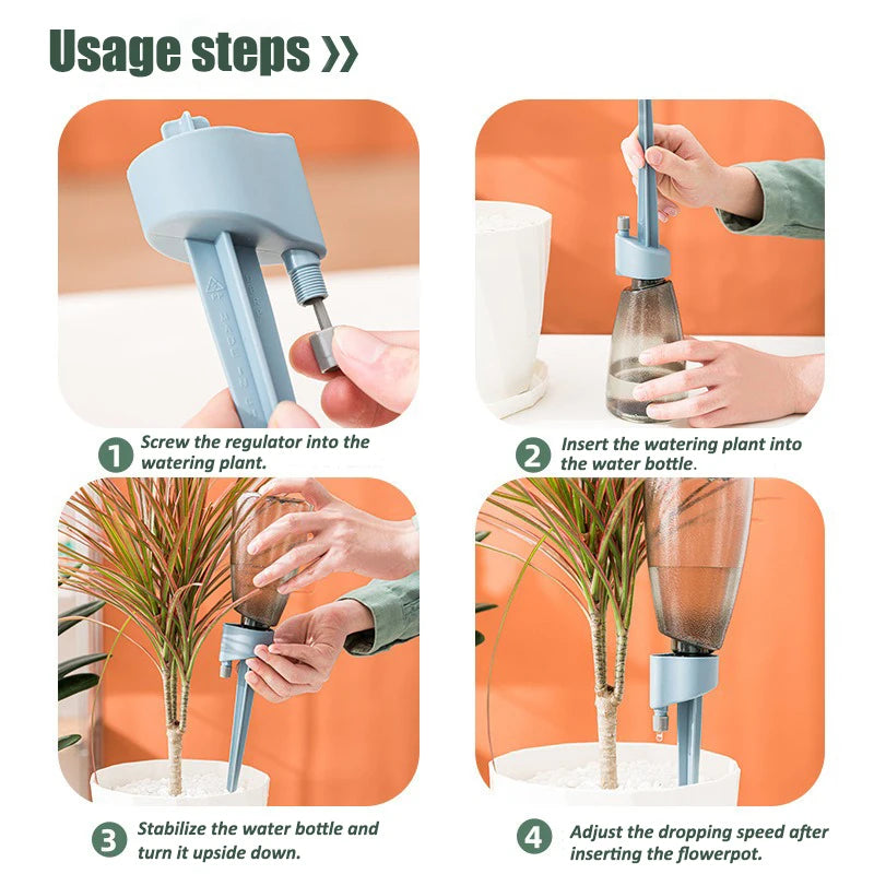 Automatic Drip Irrigation Watering Spikes for Indoor Plants Self Watering System Home Garden Lazy Care Tool