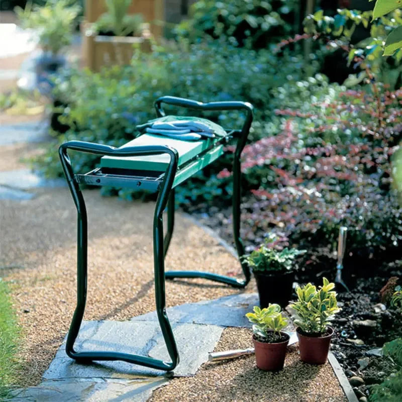 Garden Kneeler Folding Garden Seat with Thicken Widen Soft Kneeling Pad Heavy Duty Foldable Gardener Stool Knee Gardening Bench