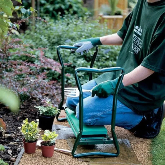 Garden Kneeler Folding Garden Seat with Thicken Widen Soft Kneeling Pad Heavy Duty Foldable Gardener Stool Knee Gardening Bench