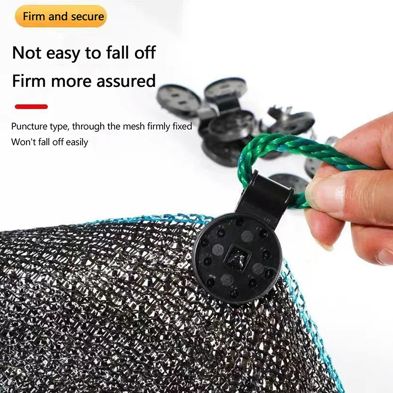 100Pcs Shade Cloth Plastic Clips Sun Shade Net Clips Greenhouse Fabric Fixing Clamps Grommet Fence Netting Hook