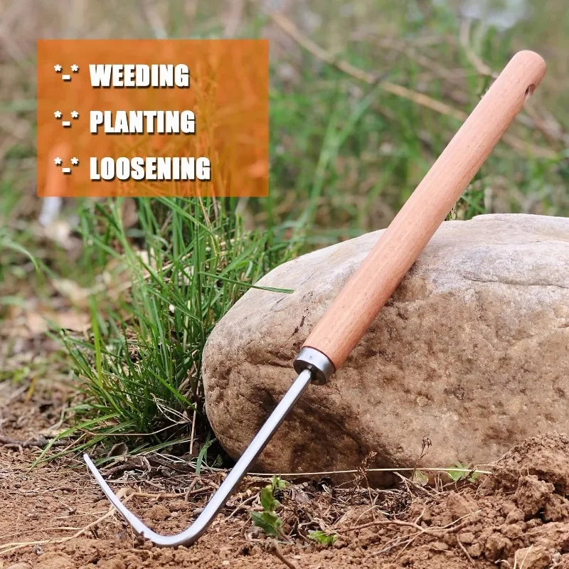 Weeding Hook Weed Puller Weeding Artifact Uprooting for Backyard Farm Weeding and Loosening Soil Puller Lightweight Hand Tool