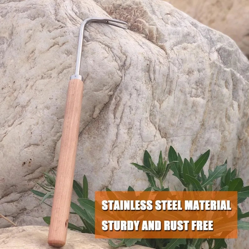 Weeding Hook Weed Puller Weeding Artifact Uprooting for Backyard Farm Weeding and Loosening Soil Puller Lightweight Hand Tool