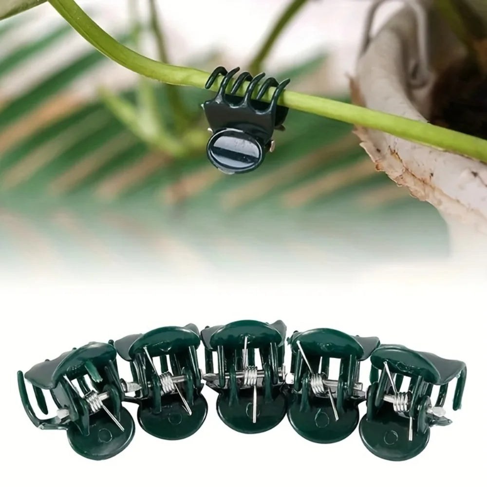 100 Plastic Plant Support Clips for Garden Plants, Vine Vegetable Orchid Branch Clamps, Garden Tools, Garden Plant Vegetable Greenhouse Fixing Clips